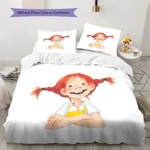 Pippi Longstocking Soft and Comfortable Duvet Cover, Bedding Set Gift, Extra Large Size, Various Sizes Available -HE158