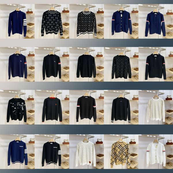 Designer Fashion Casual Knitted Cardigan Wool Loose Fit Men's Sweater High Qual…