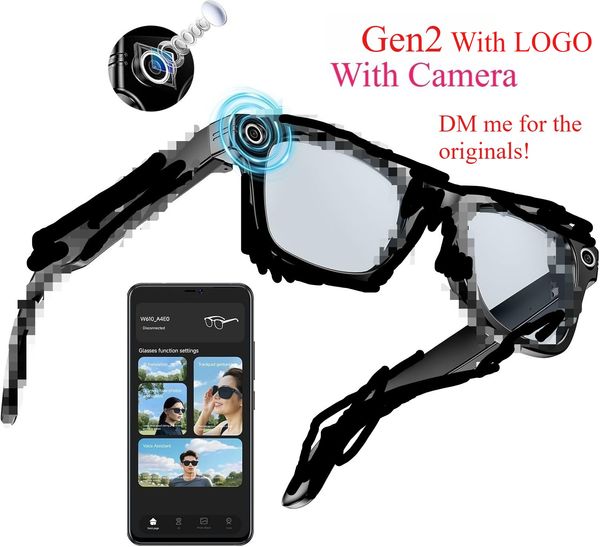 Meta AI Smart Glasses With Camera With R.B Logo HD Camera BT Call Anti-Shake Ca…