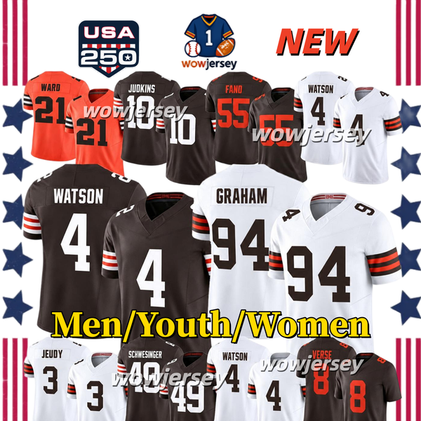 2026 Clevelandcity Brown Deshaun Watson Football Jersey Deshaun Watson KC Conce…
