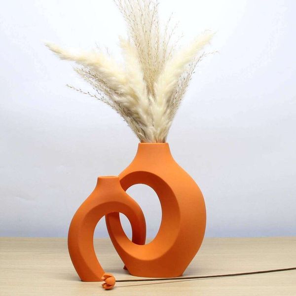 2 Piece Set of Bohemian Vase Decorations, Multiple Color Options, Suitable for Home Decoration Ornaments, Dried Flower Ar 26Y0302
