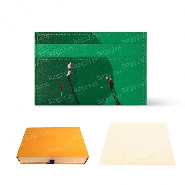 Golf card holder designer luxury wallet holiday sports series style eallet passport 10A model swimming ski leather slender coin purse pouch cover top mirror quality