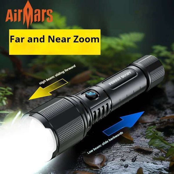 Airamrs ZF02 LED flashlight high voltage Authentic Waterproof rechargeable Flashlight Outdoor zoom Z260301