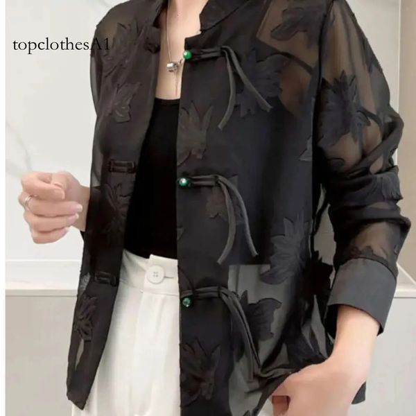 Jackets Women Sheer Sunscreen Chinese Style Cool Daily Breathable New Simple Leisure All-Match Ladies Spring Personality Vintage
