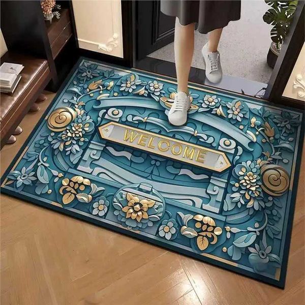 VIKAMA Vintage Entry Door Carpet Entryway Carpet Bedroom Kitchen Bathroom Carpet Household Dirty Resistant Floor Mats Sofa Rugs S260302