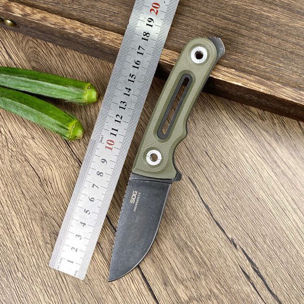 Multifunctional Tactical High Hardness One-Piece Straight Blade Suitable Camping Portable Pocket Sharp Meat-Cutting Knife Cross-Border Outdoor Equipment