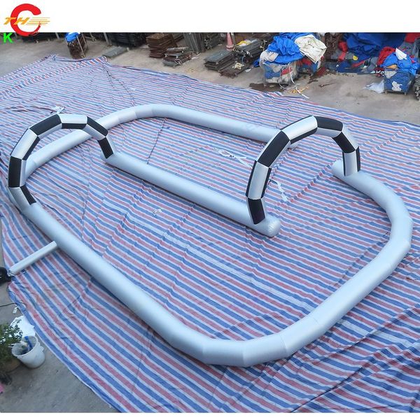 Outdoor Activities Inflatable Gokart Racing Track Game Toys Didi car Bumber balls race arena for sale