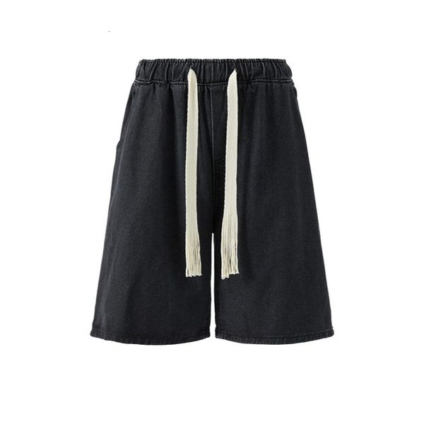 Hong Kong Style Trendy Brand Mens Jeans Summer New Designer Pants Loose Shorts High Street Fashion Versatile Youth Fivepoint Shorts