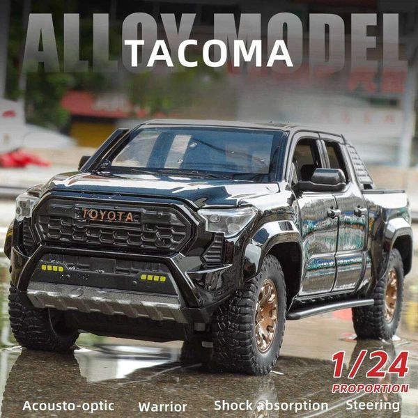 1:24 Alloy Tacoma Land Cruiser 80 Diecast Model Toys Car Doors Opened Sound Light Pull Back Miniature Vehices Boy Christmas Gift C260305