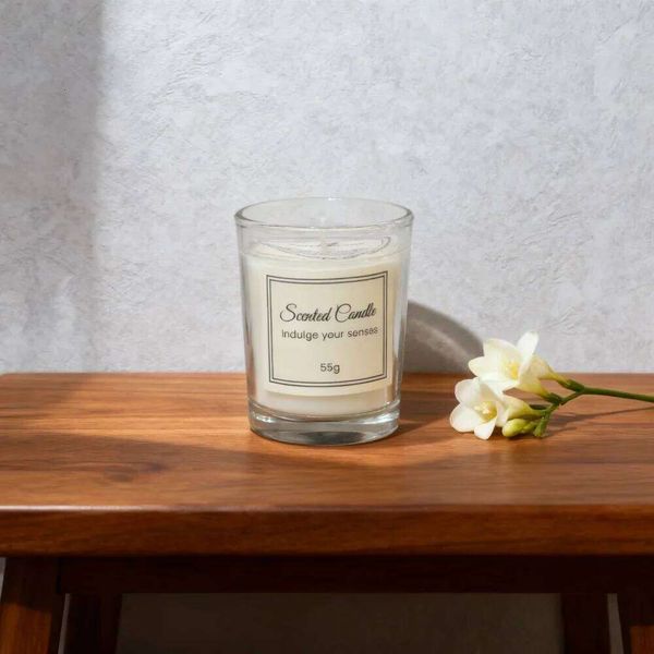 Hot Christmas Premium Box Glass Handmade Soy Wax Smokeless Creative Aromatherapy Candle Companion Gift W260304