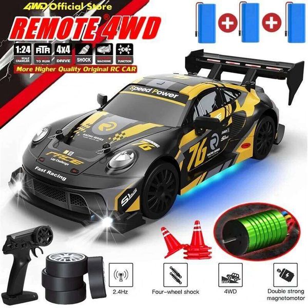 4WD Drift 1:24 Mini Remote Control Racing Model 2.4G Radio High Speed RC Car Boy Toy Gift C260305