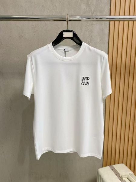 Designer Spring Summer 2026 New Arrival Short Sleeve Crew Neck T Shirt with Contrast Logo and Custom Fabric Official Brand Release of the Latest Design