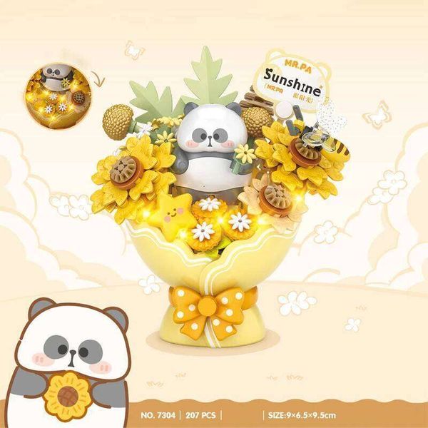 LOZ-7304 Sunflower Immortal Building Block Flower plant series educational model girl building block flower toy C260306