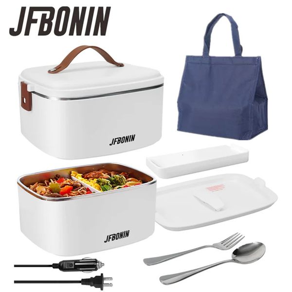 JFBONIN Stainless Steel Insulated Electric Lunch Box Portable Steaming Cooking Rice Artifact for Students Household 260304BJ
