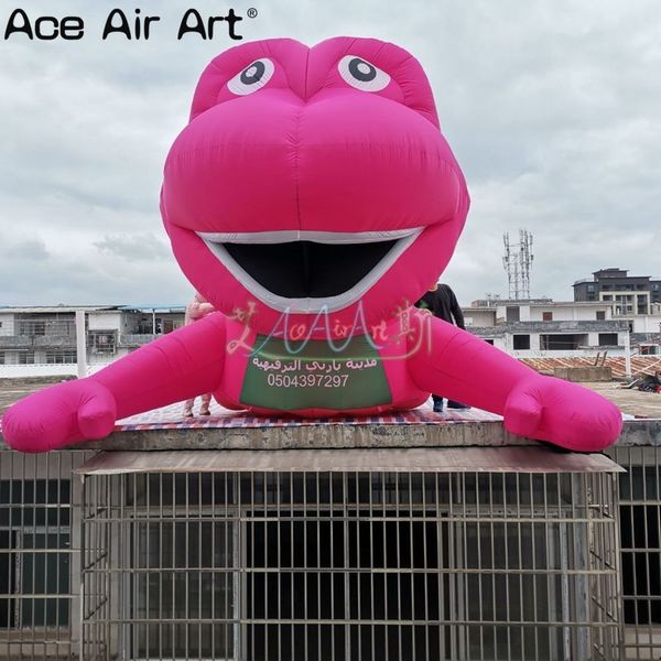 Wholesale 6m height (20ft) with blower Ground Lying Pink Inflatable Dinosaur Giant inflatable dinosaur model For Holiday Decoration Activities