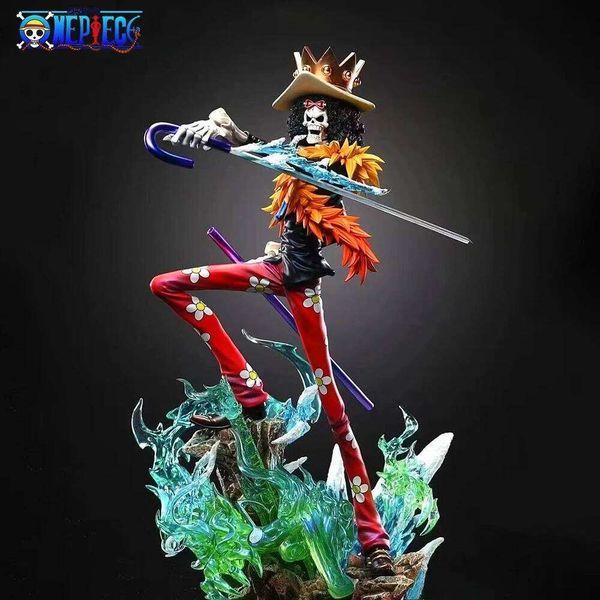 33Cm/12.99In Anime ONE Piece Figure Brook Action Figures Pvc Burukku Statue Des…