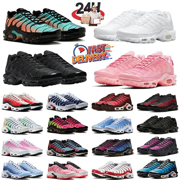 free shipping tn plus running shoes designer sneakers tns Utility Triple Black White Unity Greedy Hyper Blue mens trainers women outdoor sports sneaker with box