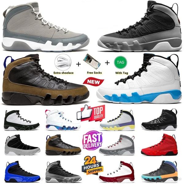9S Men Basketball Shoes j9 Bred University Gold Blue Gym Chile Red UNC Cool Particle Grey Racer Blue Statue Anthracite Sport Sneakers Trainers Size 7-13