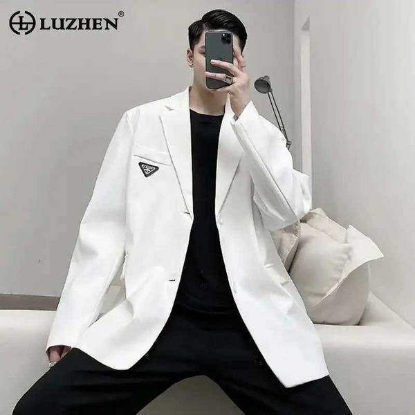 Luzhen Fashion Elegant Casual Blazer Coat Mens Original Trendy Loose Suit Jacke…