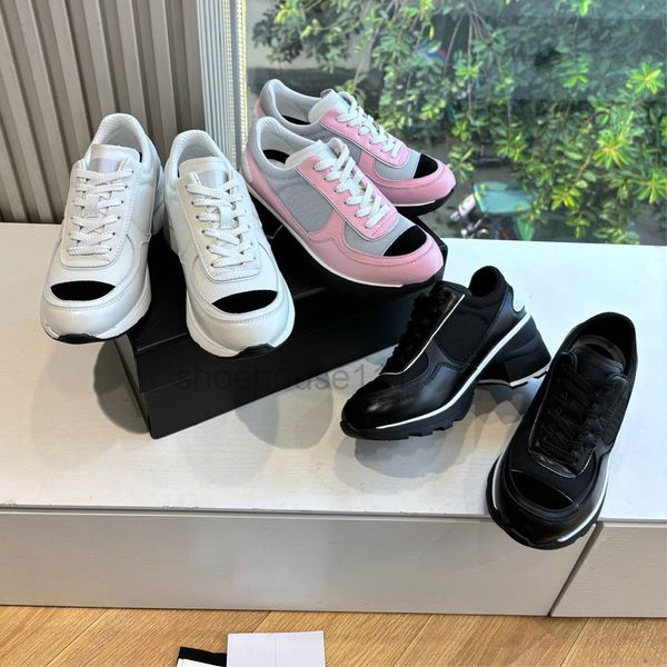Casual Shoes Casual Shoes top quality Real leather Height-increasing Chunk-heelsLace-up Patchwork High heels casual sneakers Luxury designer Sport trainers shoes