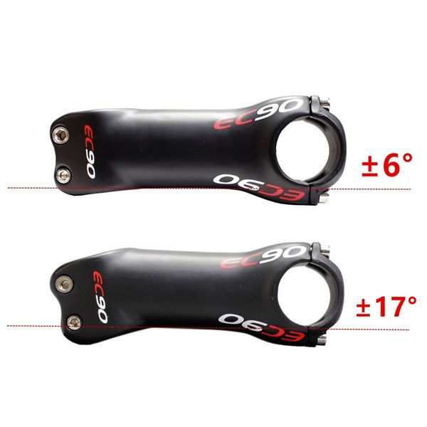 Carbon Fibre Bicycle Stem 6 17 Degree MTB Road BikeStem 31.8mm 60/70/80/90/100/110/120/130mm