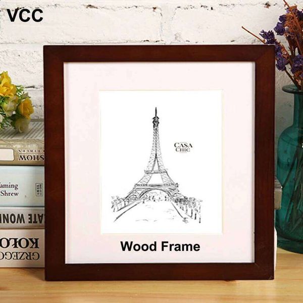 Nature Wooden Square Picture 30X30 35X35cm Plexiglass Include Poster Frames For Wall Hanging Photo Frame H260310