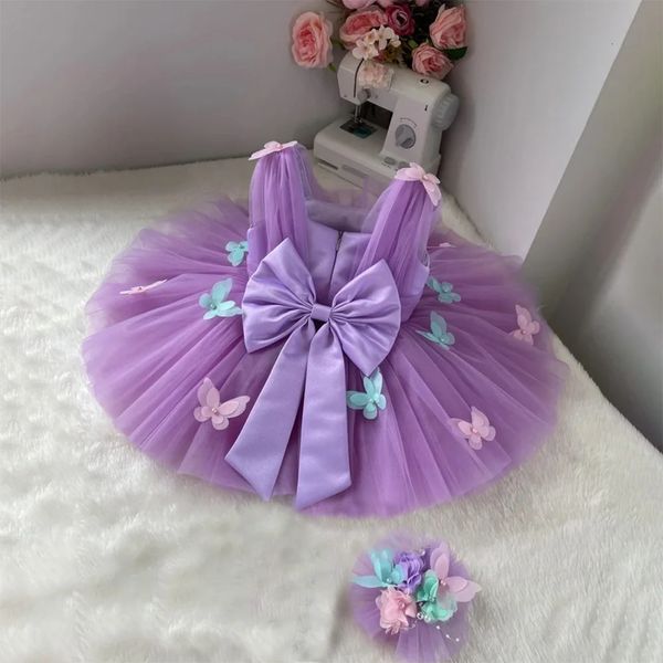 Baby Girls 2pcs Purple Butterfly Party Dress Kids — compare prices at CompareOffers