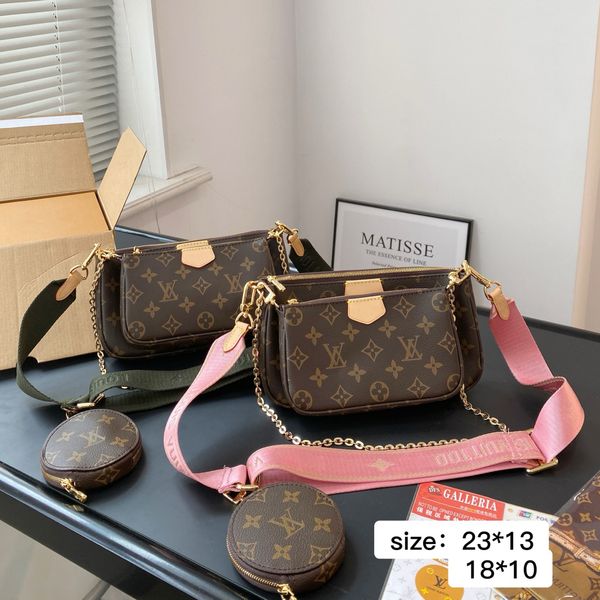 Designer Bag Luxury Bag Monogram Canvas Multi Pochette Accessoires Crossbody Bag Pink Adjustable Wide Strap Detachable Round Coin Pouch Gold Tone Chain 3 in 1 Bag, L-7
Designer Bag Luxury Bag Monogram Canvas Multi Pochette Accessoires Crossbody Bag Pink Adjustable Wide Strap Detachable Round Coin Pouch Gold Tone Chain 3 in 1 Bag, L-7
