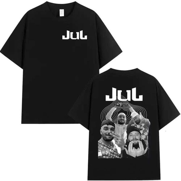 Fashion Hip Hop T-shirts Rapper Jul Alubm Graphic T-shirt Male Cotton Short Sleeves Print Casual Loose Streetwear Unisex