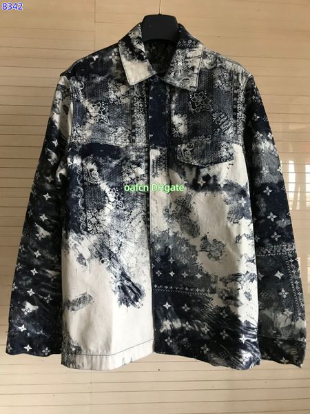 Designer Shirts Summer Shoort Sleeve Casual Shirts Fashion Loose Polos Beach Style Breathable Tshirts Tees Clothing Cashmere Flower Denim Jacket 8342