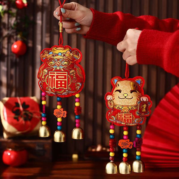 Fabric Fortune Bag Hanging 2026 New Year of the Horse Double Fish Pendant Spring Festival Decoration
