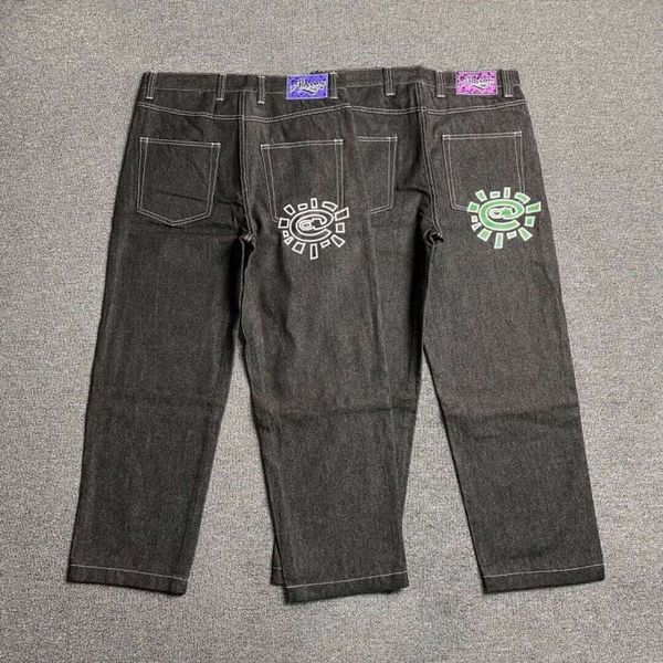 New Always High quality Printed Embroidery Straight Black Pants Jeans Printing Trend Street Wear AlwaysJeans Men