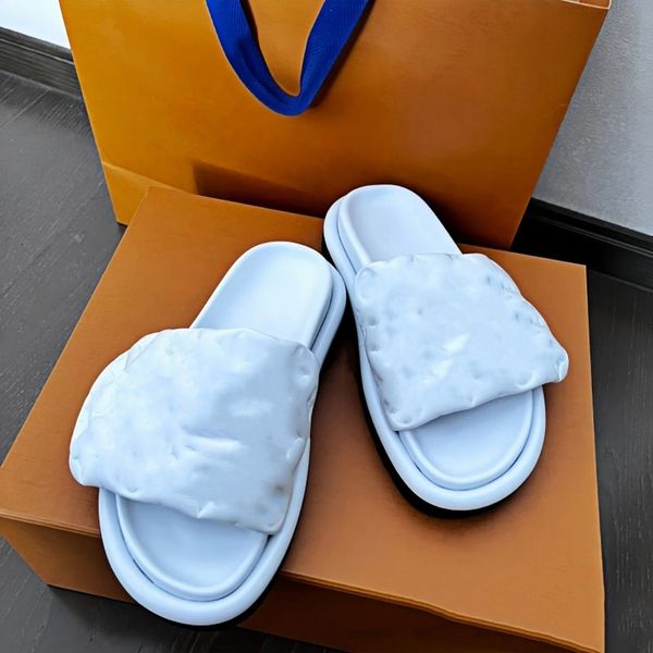 Designer Pool Pillow Sliders New Women Men Sandals Slippers…
