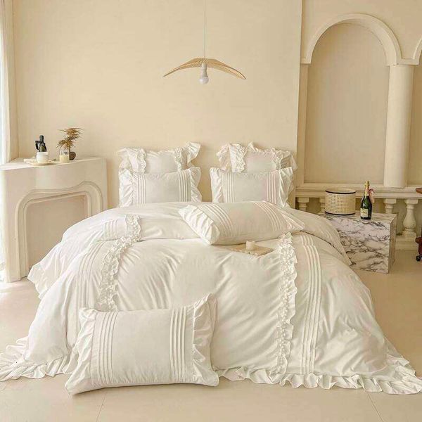 Princess Style Washed Cotton Bedding Set with Pillowcase — compare prices at CompareOffers