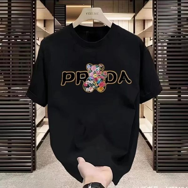 Men's T Shirts American Trendy Letter Printing Pure Cotton Short-sleeved T-shirt And Women's 2026 Summer Couple Handsome Tops