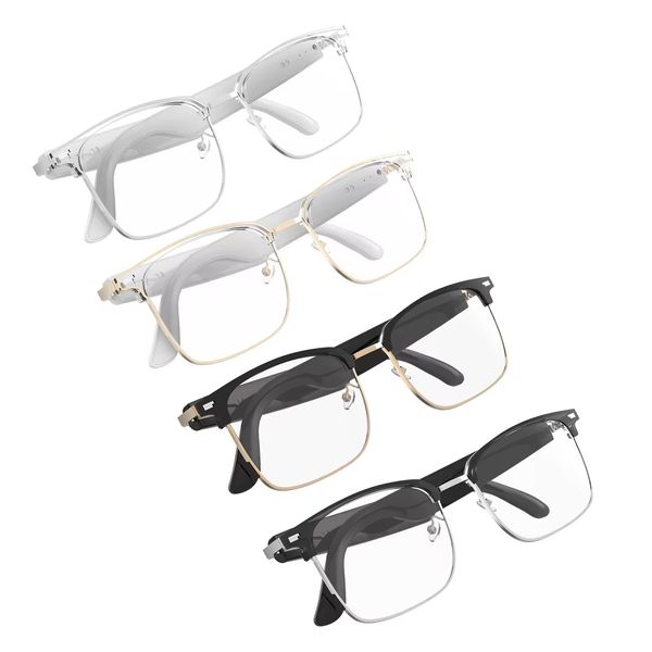 2025 BT headphones fashion sports sunglasses color-changing lenses UV400 GS13 music control smart glasses men's and women's sunglasses