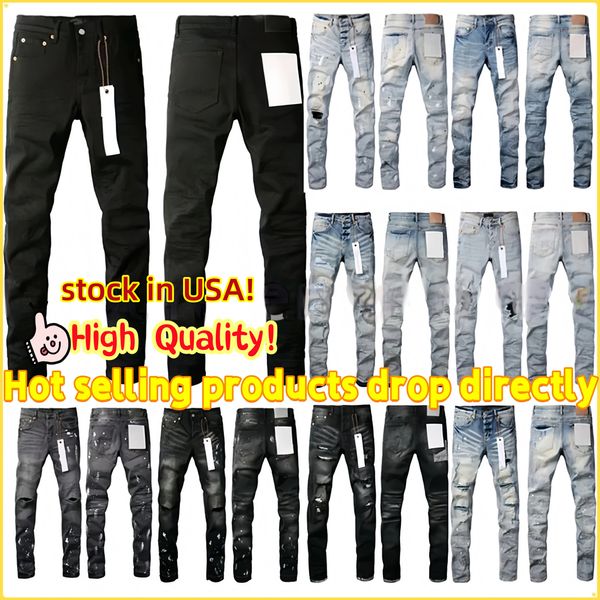 Designer purplerly Jean For Mens jeans letters Designer Pants Denim Trousers Mens purplerly brands jeans High Quality Straight Retro Ripped Biker Motorcycle Jean