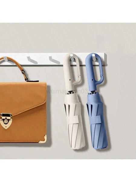 A fully automatic folding umbrella with a buckle handle thicker easier to carry larger and more sturdy Both men and women a H260314