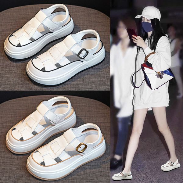 Women's Closed-Toe Sandals - White