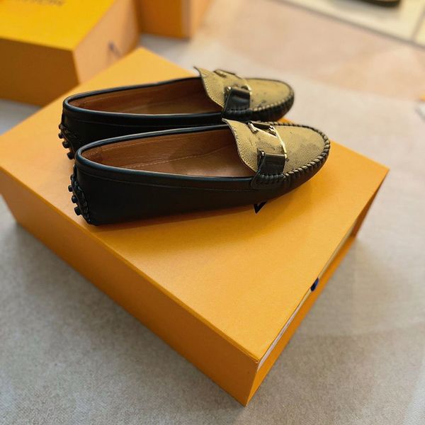 Genuine Leather Loafers - Bare