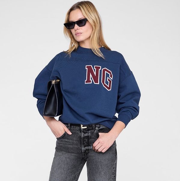 26ss New High Quality Applique Sweatshirts Navy Loose Women Designer Hoodies Cotton Pullover Jumpers Sweaters, Brown
26ss New High Quality Applique Sweatshirts Navy Loose Women Designer Hoodies Cotton Pullover Jumpers Sweaters, Brown