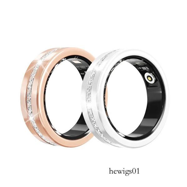 Diamond Smart Heart Rate Monitor Waterproof Bluetooth Sleep Tracking Fitness Ring