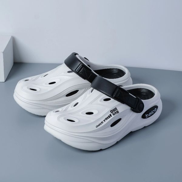 Unisex EVA Clogs Streamline Pattern Non-slip Sole Outdoor Beach Pool Slippers Lightweight Casual Shoes Teenagers For Boys Girls Free shipping