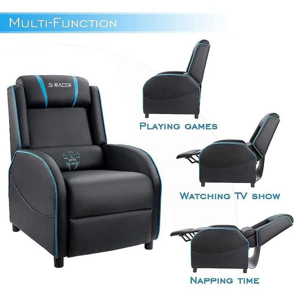 2026 Homall Gaming Massage Recliner Chair Racing Style Single Living Room Sofa Recliner Leather Recliner Seat Comfortable Ergonomic