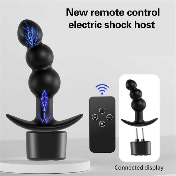 Electric Shock Anal Plug Masturbator Silicone ButtPlug Stimulation Pussy Prostate Massager Anus Dilation Bdsm Men Sex Toys Adult Hj89