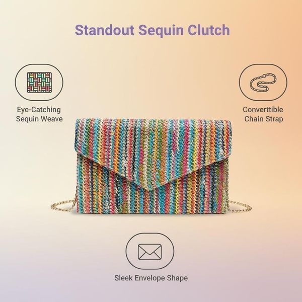 2026 Summer Straw Envelope Clutch Bag Colorful Striped Weave Shoulder Bag with Chain for Beach Vacation, Strp-env-002-blue
2026 Summer Straw Envelope Clutch Bag Colorful Striped Weave Shoulder Bag with Chain for Beach Vacation, Strp-env-002-blue