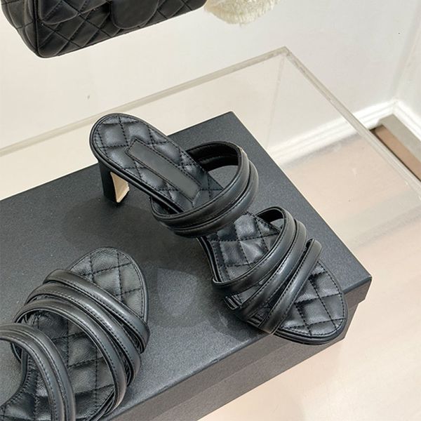 Summer Outdoor Women Shoes Famous Designer Female Heels Sandals Fashion Slipper For Lady Mules Casual Flats 1003