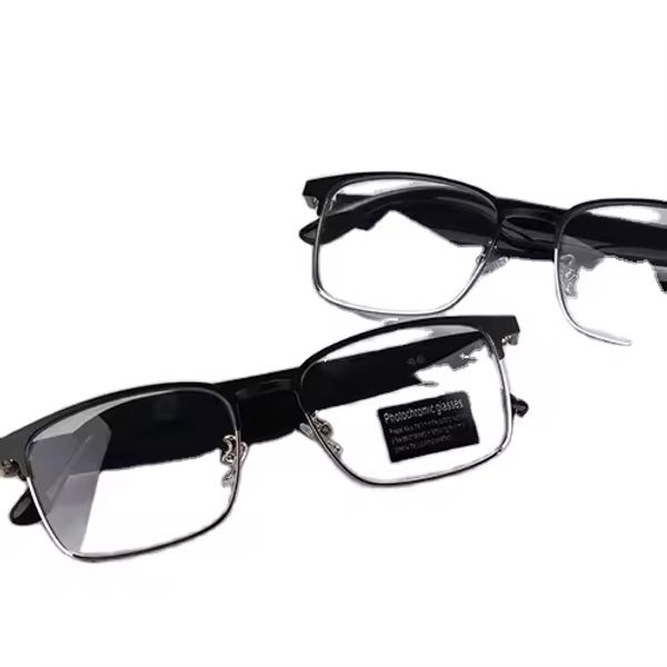 2025 High Quality Color Changing Wireless Smart Glasses BT Headphone Voice UV400 Anti-Blue Light Sunglasses Sports Sunglasses GS06