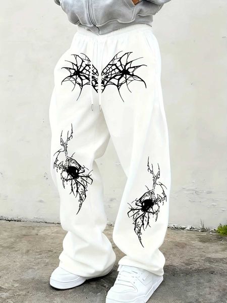 Mens Darkness Casual Athletic Wide-Leg Pants Cotton Loose All-season Trousers Sweatpants Gothic Punk Hip Hop Y2K Harajuku Pant L2512082J8X