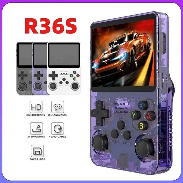 R36S Retro Handheld Linux System 3.5-inch IPS HD 4K With 64G 20000 Games Portable Pocket Game Console S260314